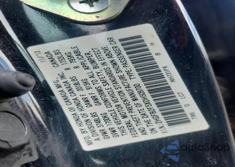 2013 Honda Civic Lx z USA, uszkodzony, nr VIN 2HGFB2F5XDH509700